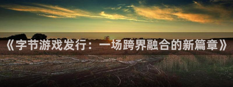 db电竞官网登录注册账号失败怎么办：《字节游戏发行：一场跨界融合的新篇章》